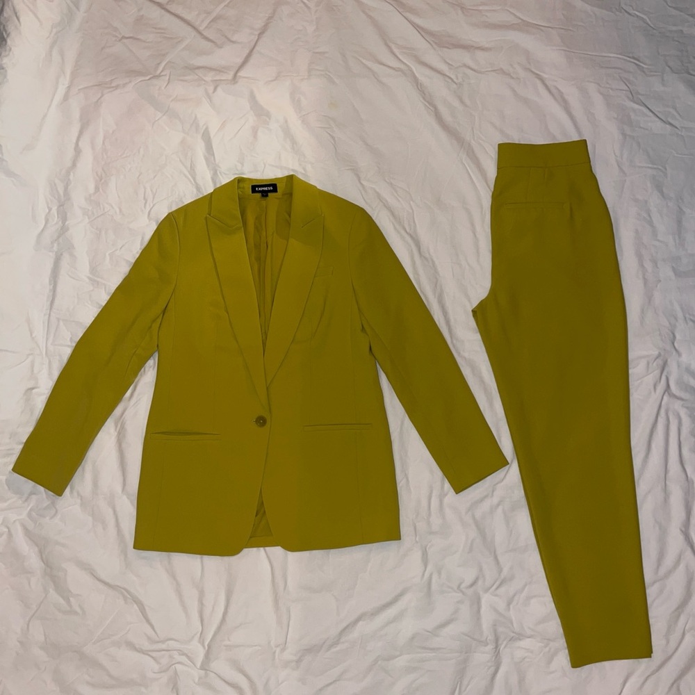 Express Chartreuse Pant Suit